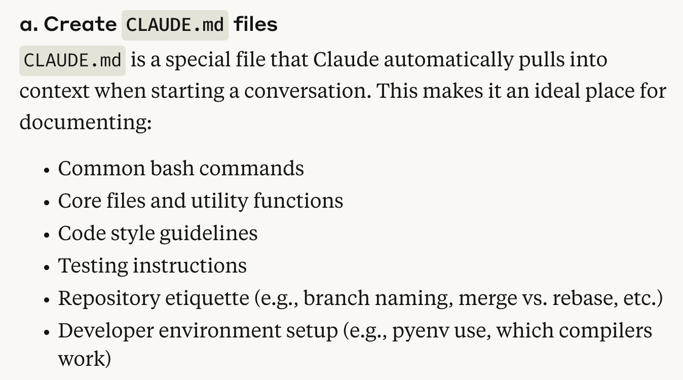A screenshot of Anthropic article about how to write a CLAUDE.md file