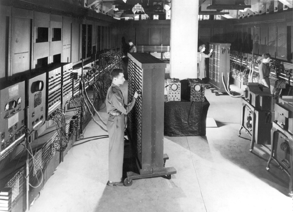 “Programming” ENIAC (1945) by setting function table switches